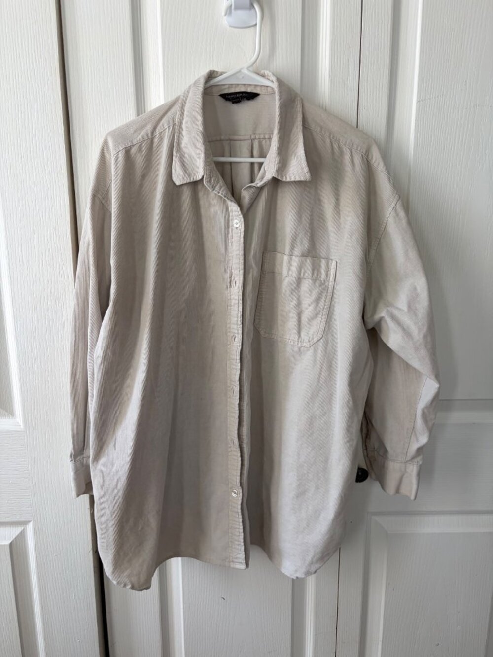 Banana Republic Beige Corduroy Long Sleeve Button-Up Shirt
